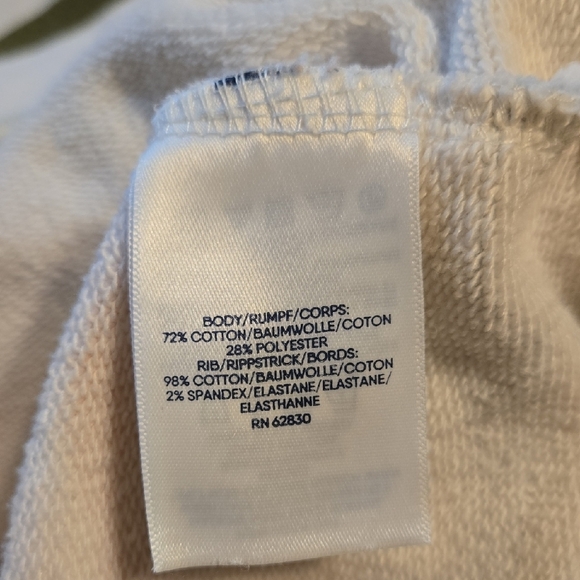 Lands' End White and Colorful Stripe Sailor Collar Sweatshirt P2P 24 - Picture 5 of 6